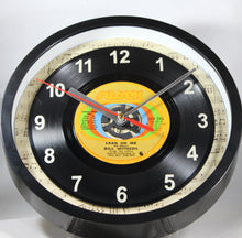 Load image into Gallery viewer, Bill Withers &quot;Lean On Me&quot; Record Wall Clock 45rpm Recycled Vinyl
