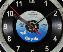 Load image into Gallery viewer, Billy Idol &quot;Flesh For Fantasy&quot; Record Clock 45rpm Recycled Vinyl
