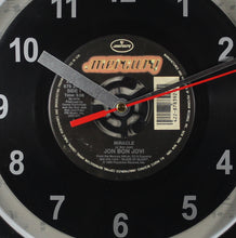 Load image into Gallery viewer, Jon Bon Jovi "Miracle" Record Clock 45rpm Recycled Vinyl
