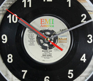 David Bowie "Modern Love" Record Clock Recycled 45rpm Vinyl