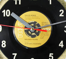 Load image into Gallery viewer, David Bowie &quot;Golden Years&quot; Record Clock Recycled 45rpm Vinyl
