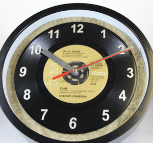 David Bowie "Fame" Record Clock Recycled 45rpm Vinyl
