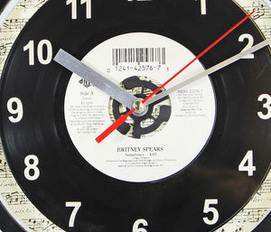 Britney Spears "Sometimes" Record Clock 45rpm Recycled Vinyl