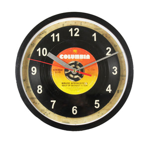 Bruce Springsteen "Held Up Without Gun" Record Clock 45rpm Recycled Vinyl