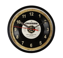 Load image into Gallery viewer, Bruce Springsteen &quot;Cover Me&quot; Record Clock 45rpm Recycled Vinyl
