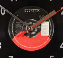 Load image into Gallery viewer, The Cure &quot;Hot Hot Hot!!!&quot; Record Clock 45rpm Recycled Vinyl
