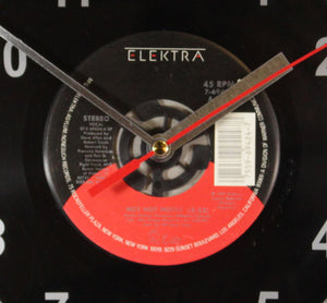 The Cure "Hot Hot Hot!!!" Record Clock 45rpm Recycled Vinyl