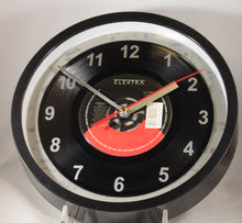 Load image into Gallery viewer, The Cure &quot;Hot Hot Hot!!!&quot; Record Clock 45rpm Recycled Vinyl
