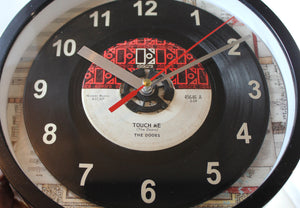 The Doors "Touch Me" Record Clock 45rpm Recycled Vinyl