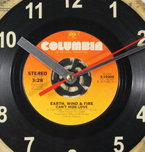Load image into Gallery viewer, Earth, Wind and Fire "Can't Hide Love" Record Clock 45rpm Recycled Vinyl
