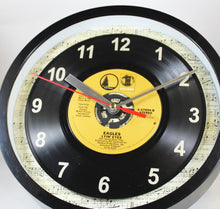 Load image into Gallery viewer, Eagles &quot;Lyin&#39; Eyes&quot; Record Clock 45rpm Recycled Vinyl
