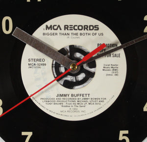 Jimmy Buffett "Bigger Than The Both Of Us" Record Clock 45rpm Recycled Vinyl