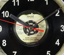 Load image into Gallery viewer, John Lennon Plastic Ono Band &quot;Imagine&quot; Record Clock 45rpm Recycled Vinyl
