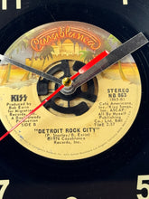 Load image into Gallery viewer, KISS &quot;Detroit Rock City&quot; 45rpm Recycled Vinyl Record Wall Clock
