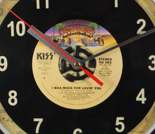 Load image into Gallery viewer, KISS "I Was Made For Lovin' You" 45rpm Recycled Vinyl Record Wall Clock One Of A Kind
