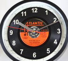 Load image into Gallery viewer, Led Zeppelin &quot;Dancing Days&quot; Record Clock 45rpm Recycled Vinyl
