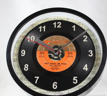 Load image into Gallery viewer, Nancy Sinatra &quot;These Boots Are Made For Walkin&#39;&quot; Record Clock 45rpm Recycled Vinyl
