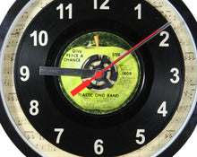 Load image into Gallery viewer, Plastic Ono Band &quot;Give Peace A Chance&quot; Record Clock 45rpm Recycled Vinyl
