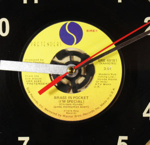 Pretenders "Brass In Pocket (I'm Special)" Record Clock 45rpm Recycled Vinyl