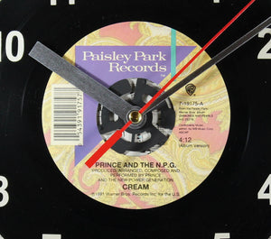Prince and the N.P.G. "Cream" Record Clock 45rpm Recycled Vinyl