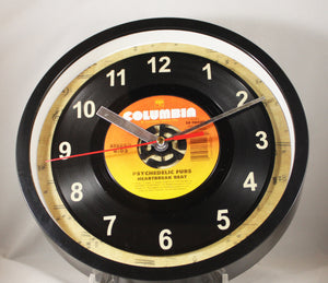 Psychedelic Furs "Heartbreak Beat" Record Clock 45rpm Recycled Vinyl