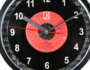 Queen "Play The Game" Record Clock 45rpm Recycled Vinyl