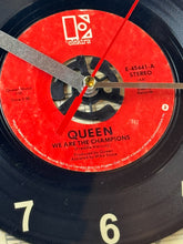 Load image into Gallery viewer, Queen &quot;We Are The Champions&quot;  Record Clock 45rpm Recycled Vinyl
