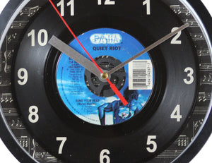Quiet Riot "Bang Your Head" Record Clock 45rpm Recycled Vinyl