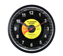 Load image into Gallery viewer, The Righteous Brothers &quot;Unchained Melody&quot; Record Clock 45rpm Recycled Vinyl
