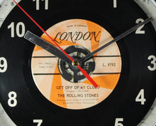 Load image into Gallery viewer, The Rolling Stones &quot;Get Off Of My Cloud&quot; Record Clock 45rpm Recycled Vinyl
