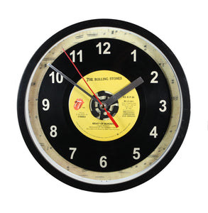 The Rolling Stones "Beast Of Burden" Record Clock 45rpm Recycled Vinyl