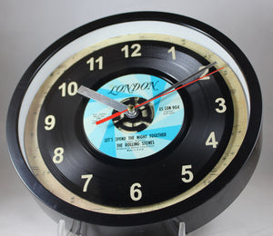 The Rolling Stones "Let's Spend The Night Together" Record Clock 45rpm Recycled Vinyl