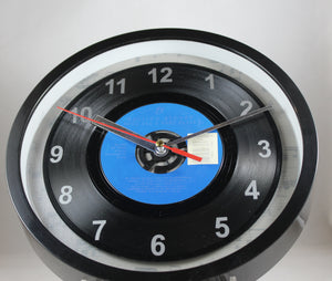 The Rolling Stones "Rock And A Hard Place" Record Clock 45rpm Recycled Vinyl