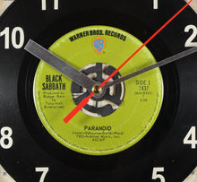 Load image into Gallery viewer, Black Sabbath &quot;Paranoid&quot; Record Clock 45rpm Recycled Vinyl
