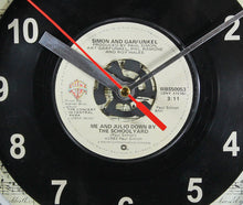 Load image into Gallery viewer, Simon and Garfunkel &quot;Me And Julio Down By The Schoolyard&quot; Record Clock 45rpm Recycled Vinyl
