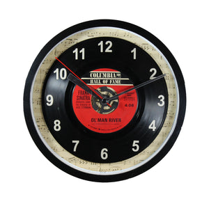 Frank Sinatra "Ol' Man River" Record Clock 45rpm Recycled Vinyl