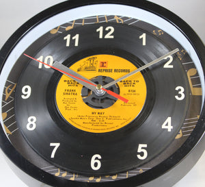 Frank Sinatra "My Way" Record Clock 45rpm Recycled Vinyl
