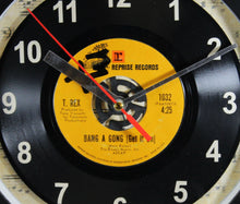 Load image into Gallery viewer, T. Rex &quot;Bang A Gong&quot; Record Clock 45rpm Recycled Vinyl
