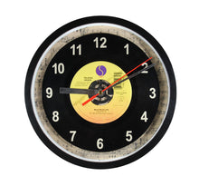 Load image into Gallery viewer, Talking Heads &quot;Wild Wild Life&quot; Record Wall Clock 45rpm Recycled Vinyl
