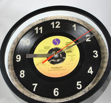 Load image into Gallery viewer, Talking Heads &quot;Wild Wild Life&quot; Record Wall Clock 45rpm Recycled Vinyl
