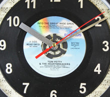 Load image into Gallery viewer, Tom Petty &amp; The Heartbreakers &quot;Into The Great Wide Open&quot;  Record Clock 45rpm Recycled Vinyl
