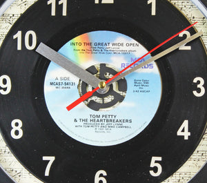 Tom Petty & The Heartbreakers "Into The Great Wide Open"  Record Clock 45rpm Recycled Vinyl
