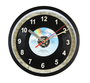 Tom Petty "Free Fallin'"  Record Clock 45rpm Recycled Vinyl