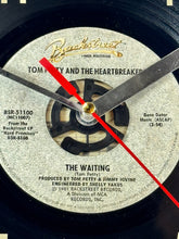 Load image into Gallery viewer, Tom Petty &amp; The Heartbreakers &quot;The Waiting&quot;  Record Clock 45rpm Recycled Vinyl
