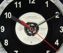 Load image into Gallery viewer, Van Halen &quot;Pretty Woman&quot; Record Clock 45rpm Recycled Vinyl
