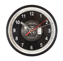 Load image into Gallery viewer, Guns N&#39; Roses &quot;Welcome To The Jungle&quot; Record Clock 45rpm Recycled Vinyl
