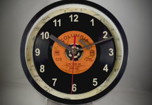 Load and play video in Gallery viewer, Johnny Cash "A Boy Named Sue" Record Clock 45rpm Recycled Vinyl
