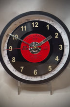 Load and play video in Gallery viewer, Bob Dylan &quot;Lay Lady Lay&quot; Record Clock 45rpm Recycled Vinyl
