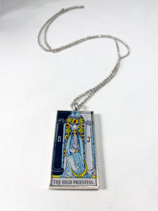 The High Priestess Tarot Card Pendant Necklace - Large