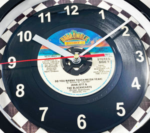 Joan Jett & The Blackhearts "Do You Wanna Touch Me (Oh Yeah)" Record Clock 45rpm Recycled Vinyl
